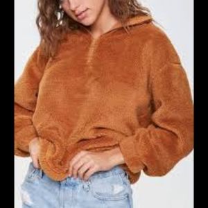 Forever 21 Fuzzy teddy ski-chalet style sweater